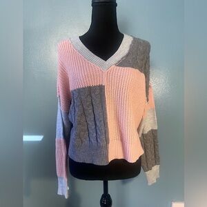Grey & white sweater NWT